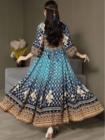 Middle Eastern Embroidered Maxi Dress for Women  Elegant Loose Fit Ethnic Long Gown for usa - Image 4