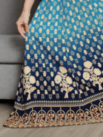 Middle Eastern Embroidered Maxi Dress for Women  Elegant Loose Fit Ethnic Long Gown for usa - Image 5