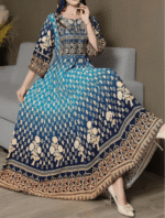 Middle Eastern Embroidered Maxi Dress for Women  Elegant Loose Fit Ethnic Long Gown for usa - Image 2