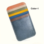 Genuine Leather Slim Card Wallet - Image 2