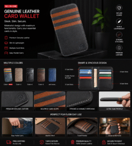 Genuine Leather Slim Card Wallet