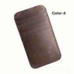 Genuine Leather Slim Card Wallet - Image 5