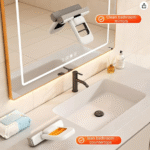 Mini Desktop Mop Self-Squeeze Hand Free Mop - Image 5