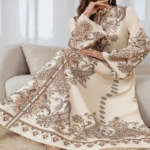 Long Sleeve Paisley Abaya Maxi Dress For  Fashion