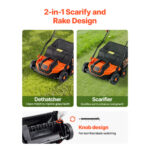 13" Electric 2-in-1 Dethatcher & Scarifier 13Amp - Lawn Thatch Remover - Image 6
