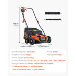 13" Electric 2-in-1 Dethatcher & Scarifier 13Amp - Lawn Thatch Remover - Image 8