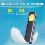 Ultra-thin COB Flashlight with Magnetic Base Clip Waterproof Rechargeable Dimmable 3W RGB Strobe EDC Camping Hiking Maintenance - Image 4